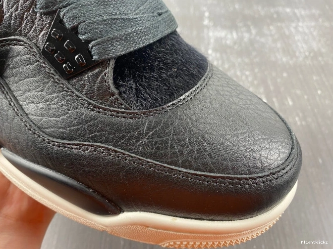 819139-010 Pony Jordan 4 Black Retro Hair 1117